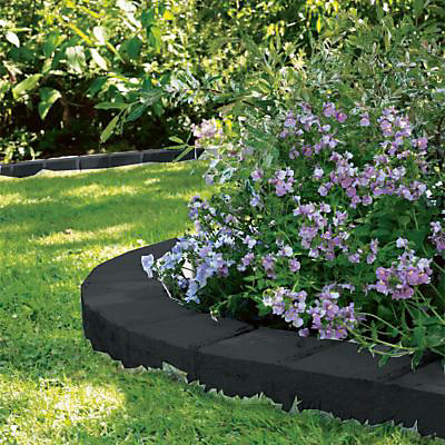 Bordure pavé droite béton noir 50 x 11,5 cm