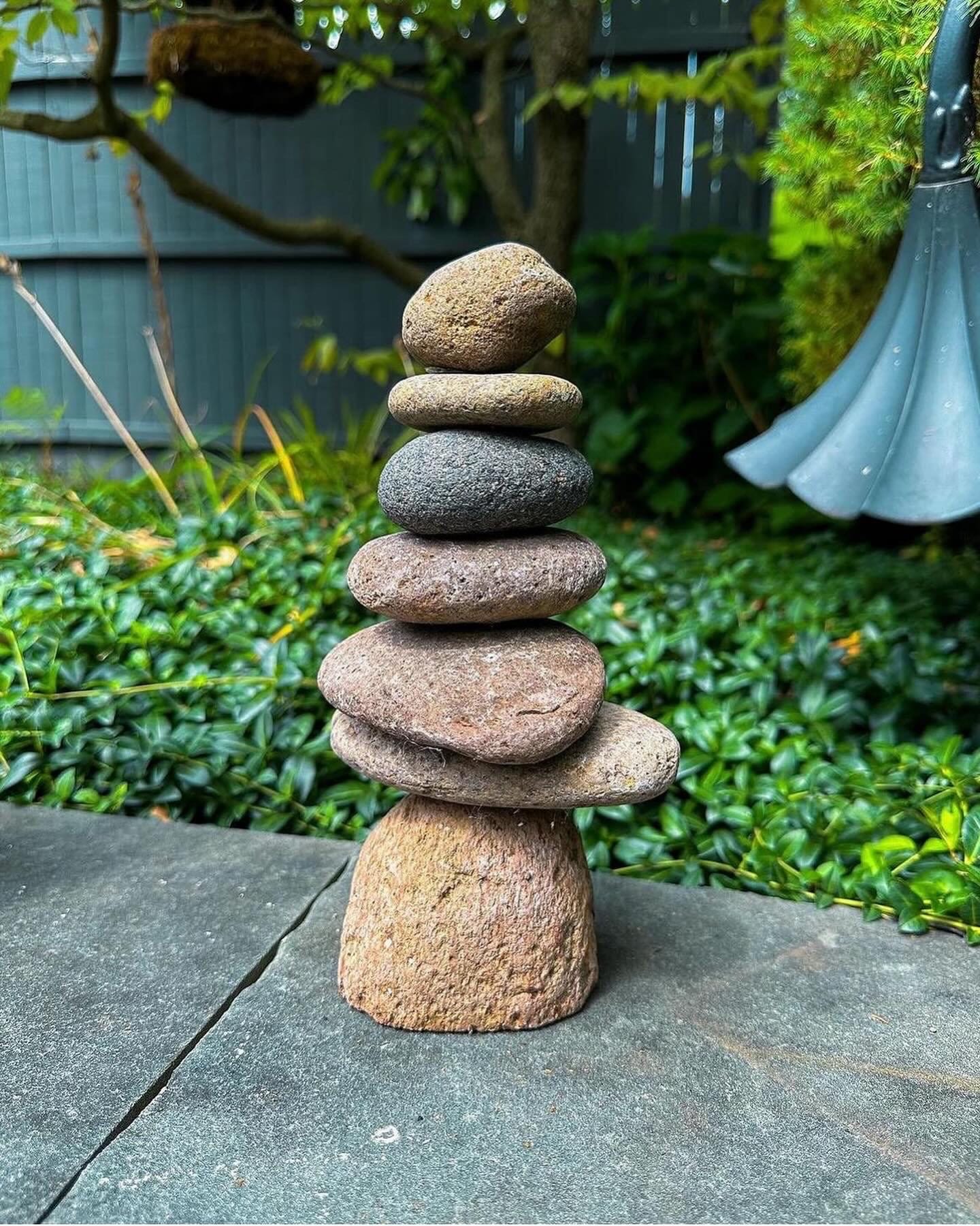 7-Stone Cairn Garden Statue | Stone Statues | Garden Art | Outdoor Decor | Zen | Gifts for Mom | Garden Decor | Yard Art | Cairns | Garden