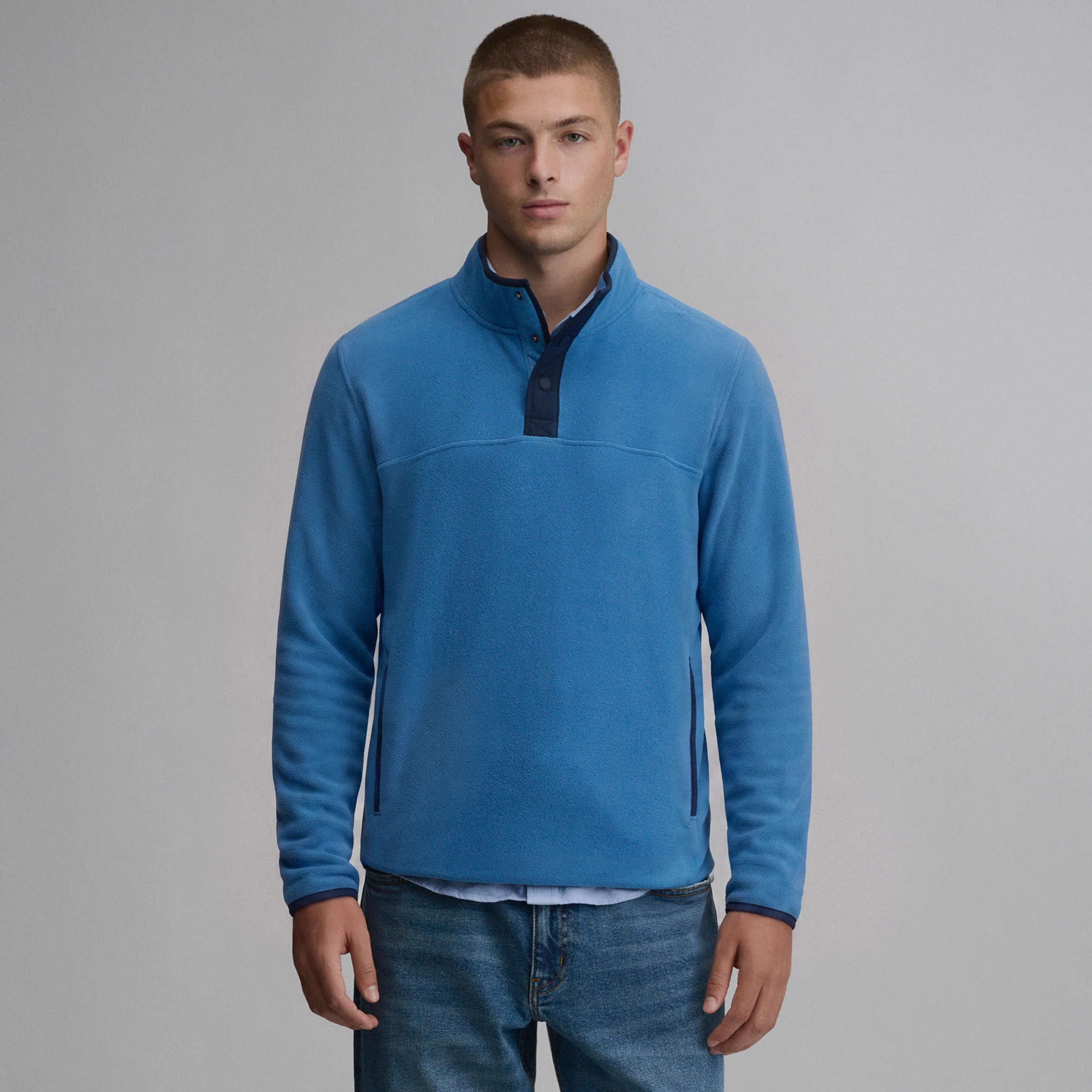 Men's Chutes Fleece Snap Mock Pullover