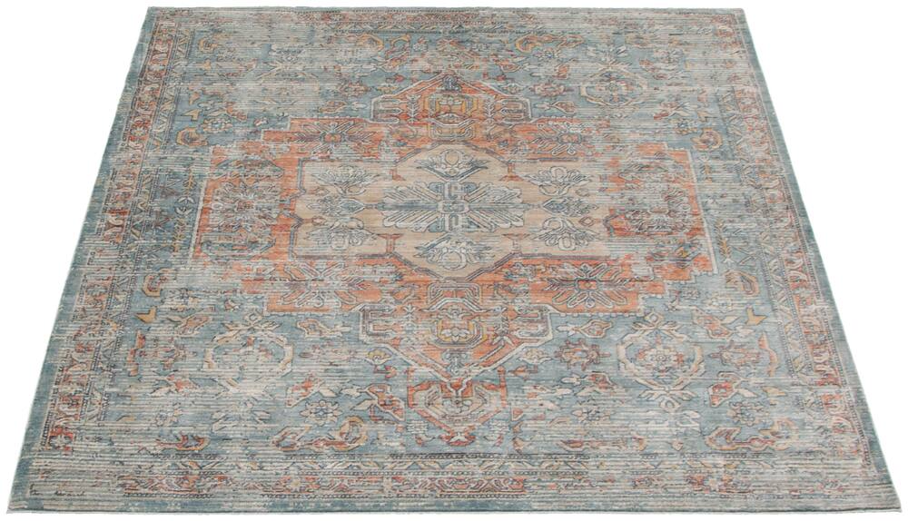 ECARPET Bahama Heriz Indoor Area Rug, Blue, Assorted Sizes