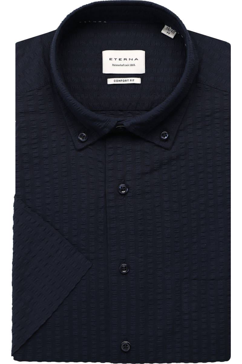 ETERNA Comfort Fit Hemd marine, Einfarbig