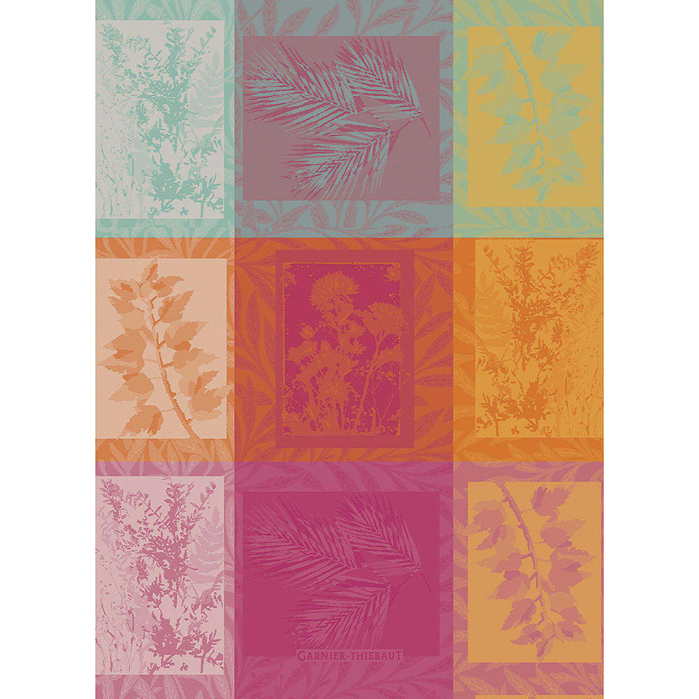 MILLE VEGETAUX ARC EN CIEL - Torchon  pur coton multicolore 56x77