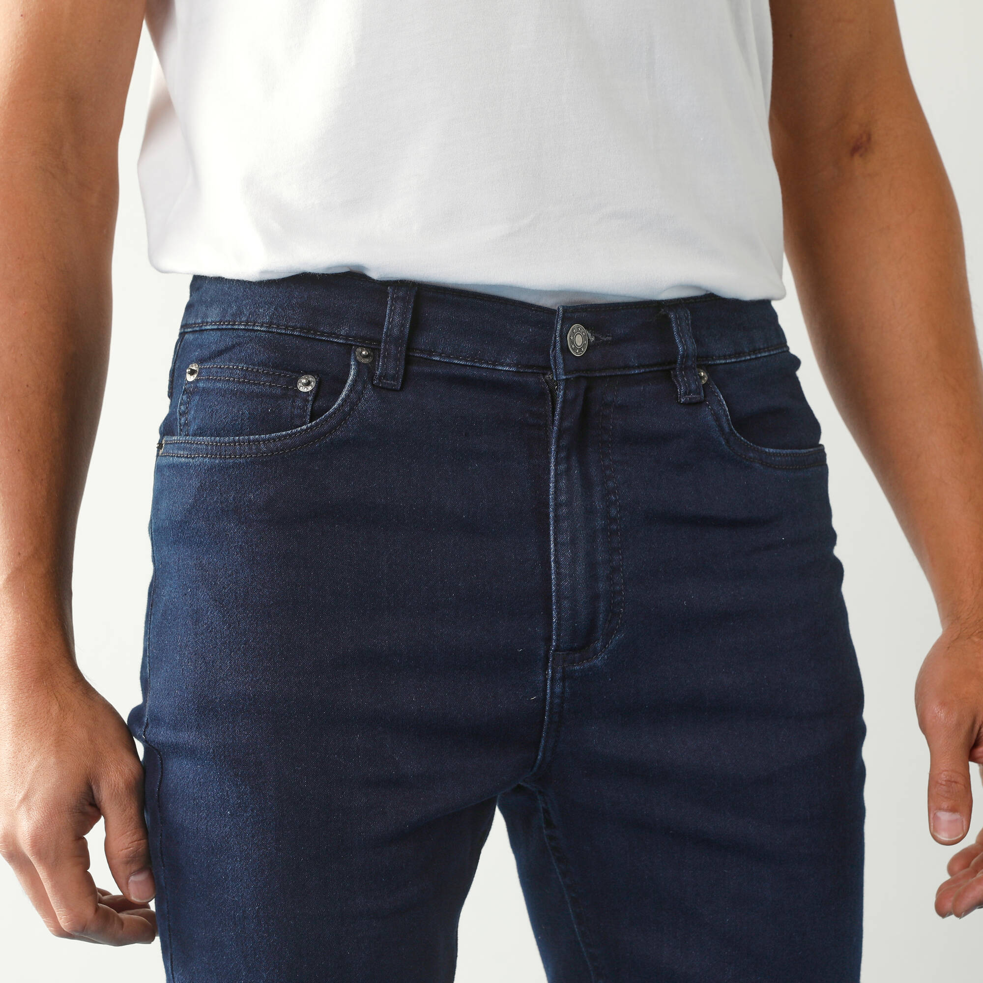 Pantalon effet jean denim léger ultra stretch - L28