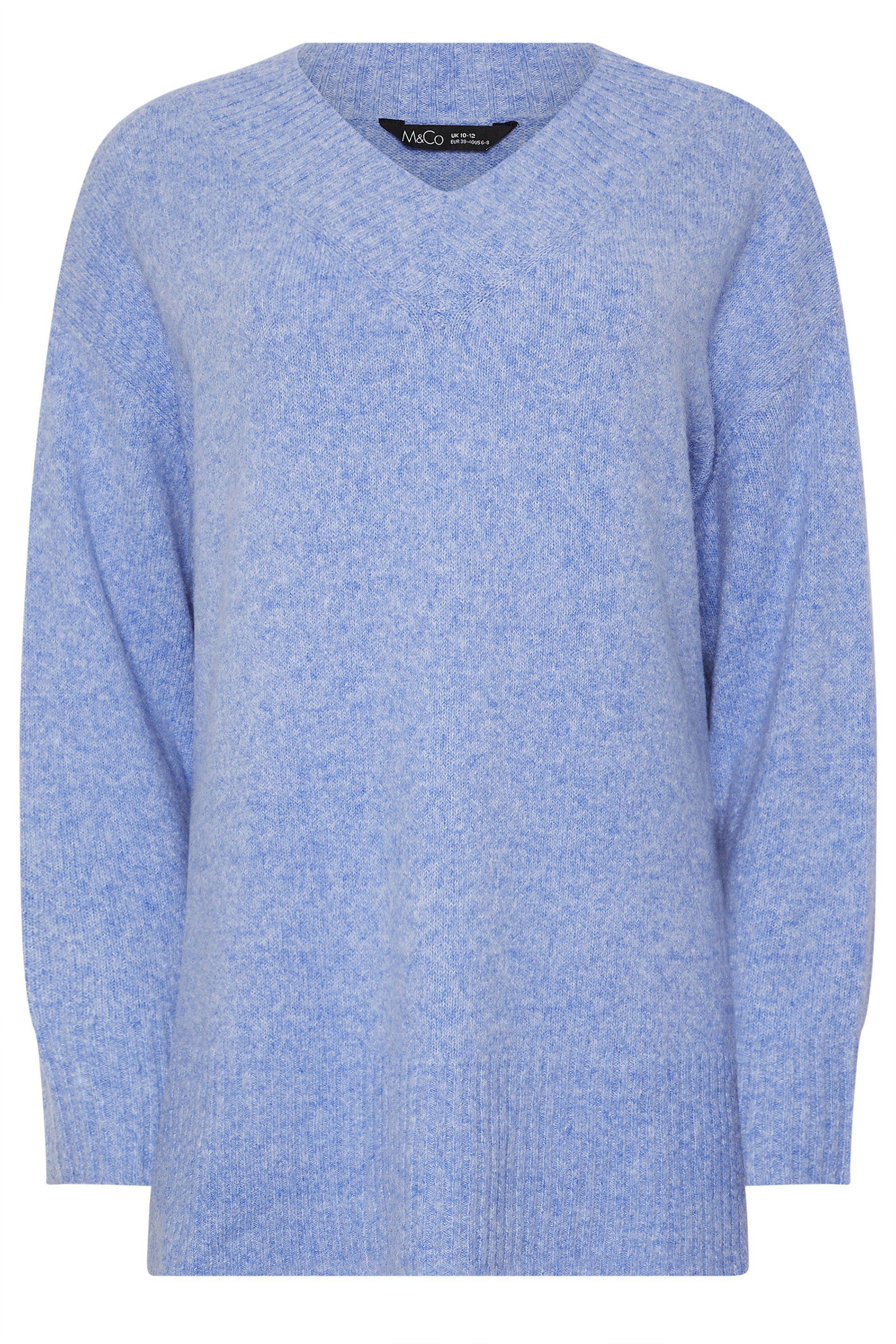 M&Co V-Neck Tunic Jumper
