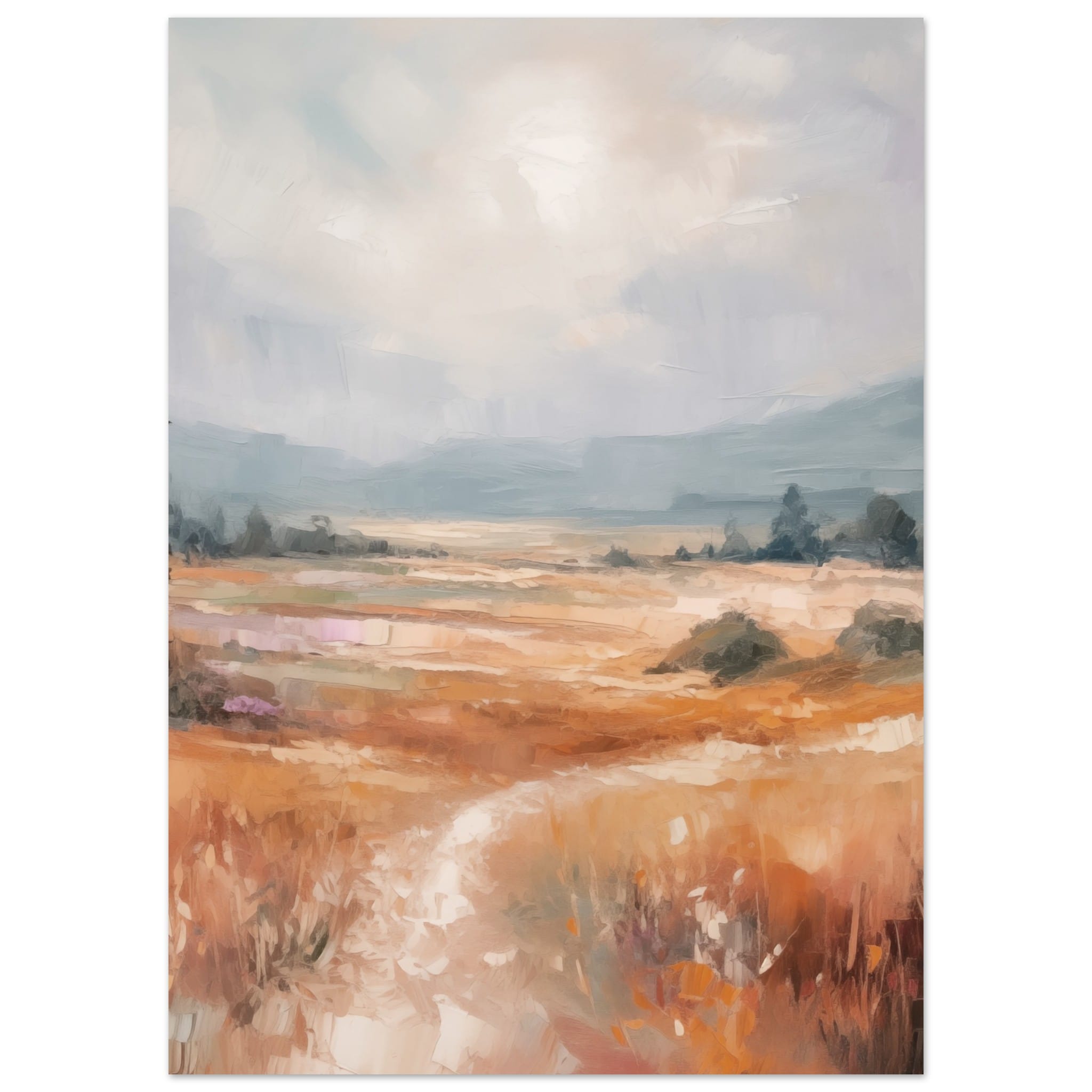 Artfulprints Poster Abstract - Open field  - 50x70 cm - Meerkleurig