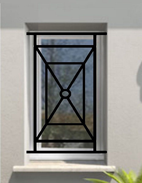 Grille de Defense Tolosa pour Fenetre H 115 cm x L 60 cm (côte tableau)