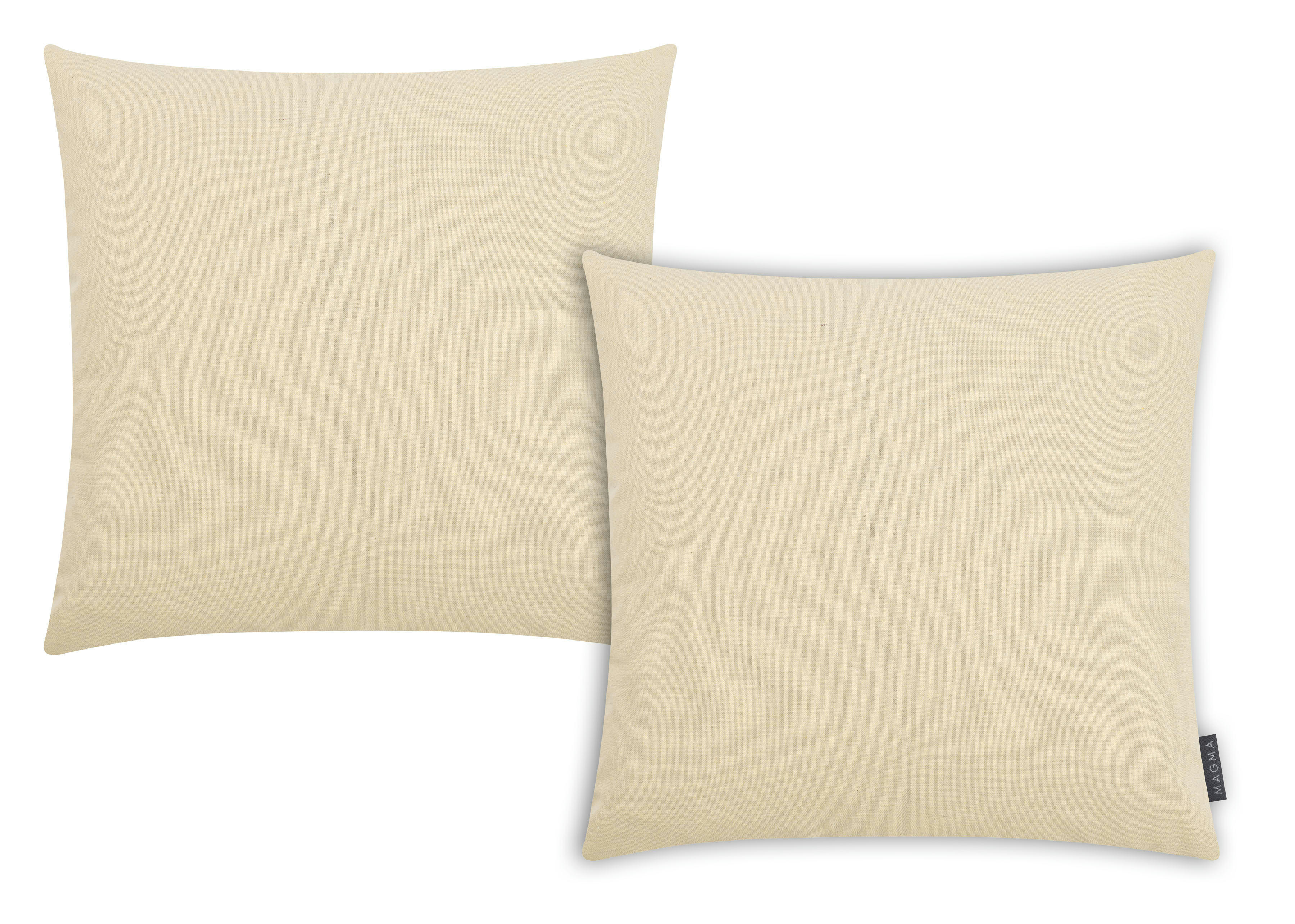 ELLY - Housses de coussin uni jaune-Lot de 2-50x50