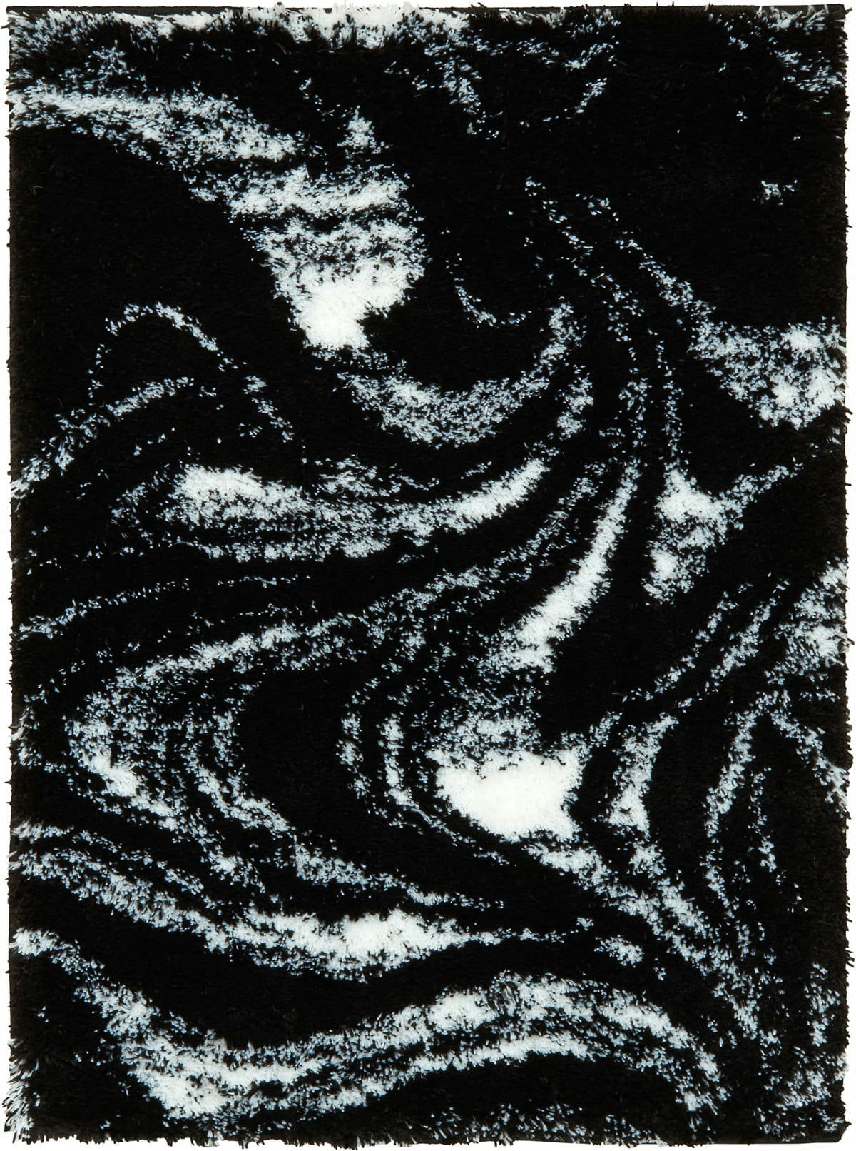 OSLO - Tapis shaggy moderne design noir - 67x90 cm