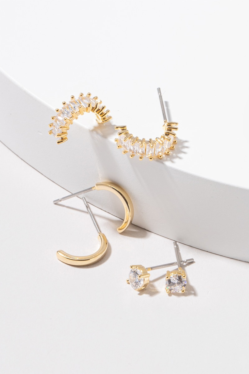 Beth Golden Earring Set