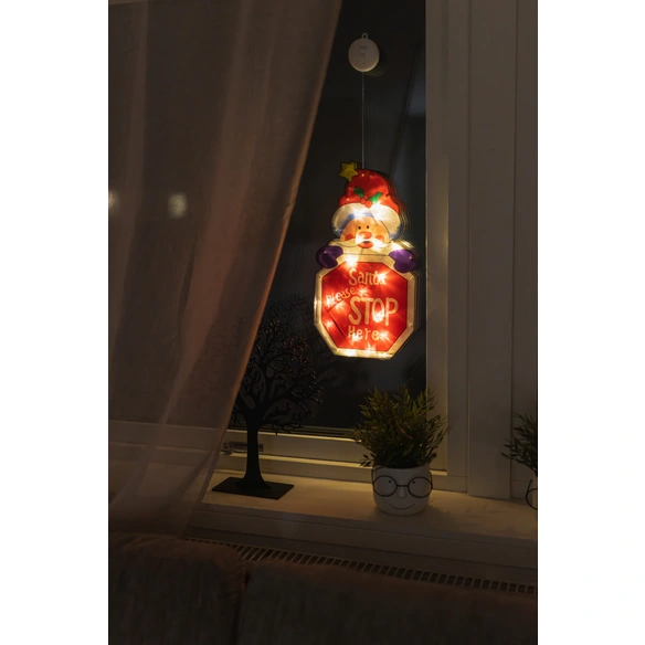 LED-Fensterbild, LxHxT: 24x44,5x2,3 cm, mehrfarbig