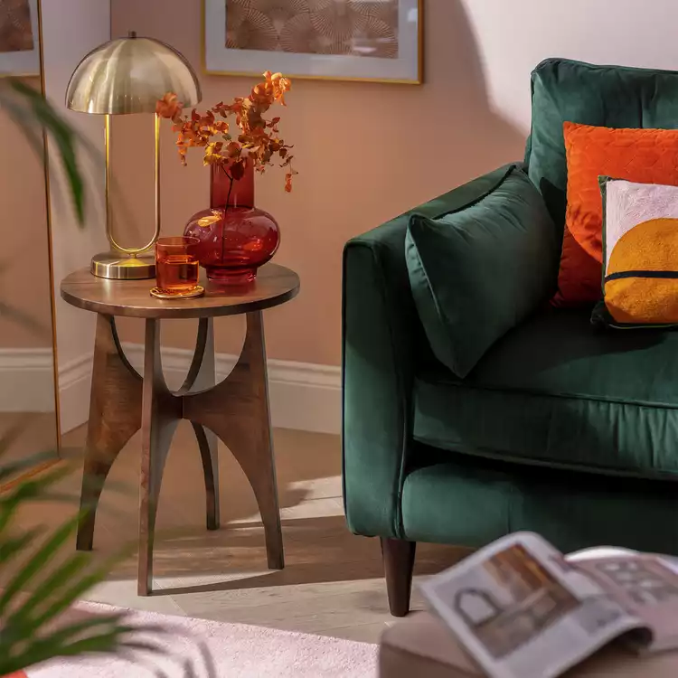 Habitat Mid Century Side Table - Walnut