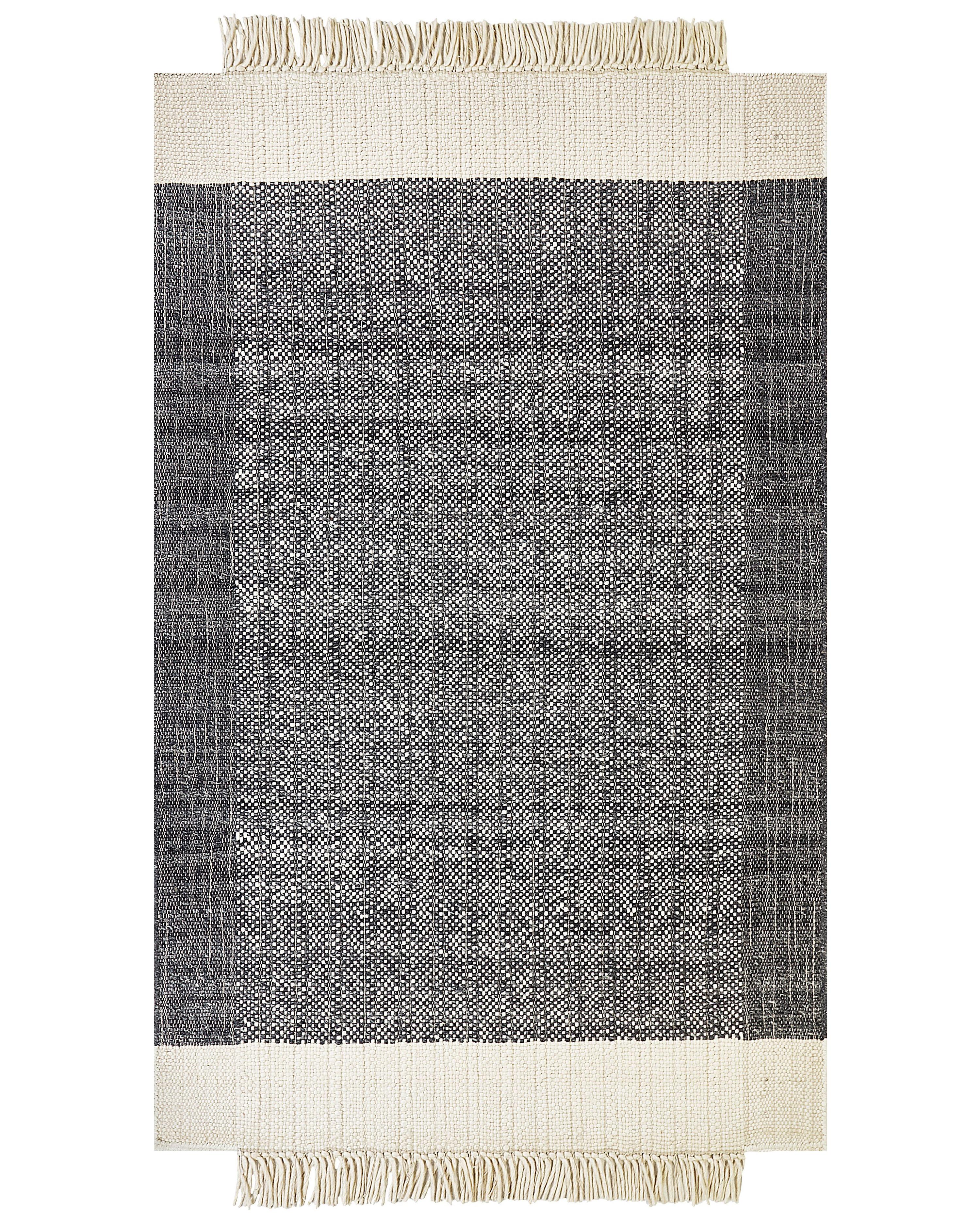 Rug ATLANTI Black 140 x 200 cm Wool