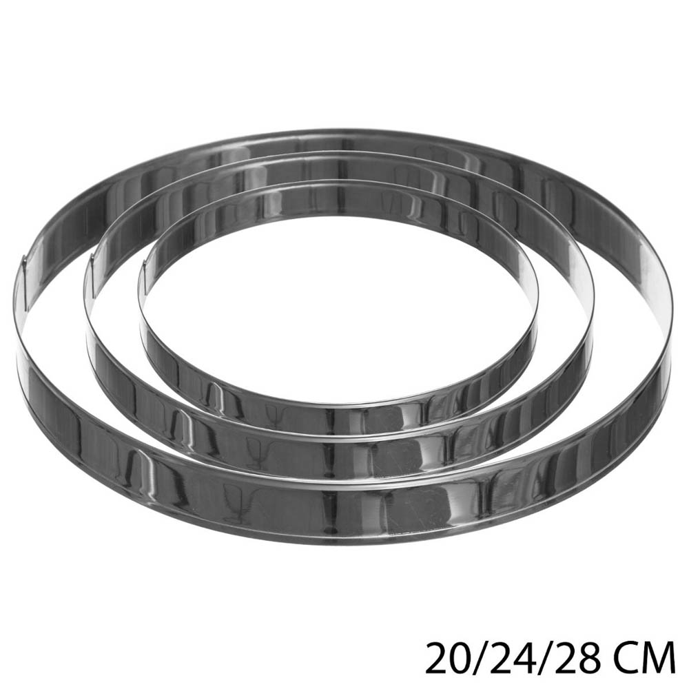 Conjunto de 3 formas circulares em inox