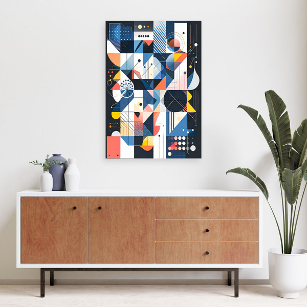 Obraz do salonu biura, Abstrakcja w stylu Bauhaus 20x30