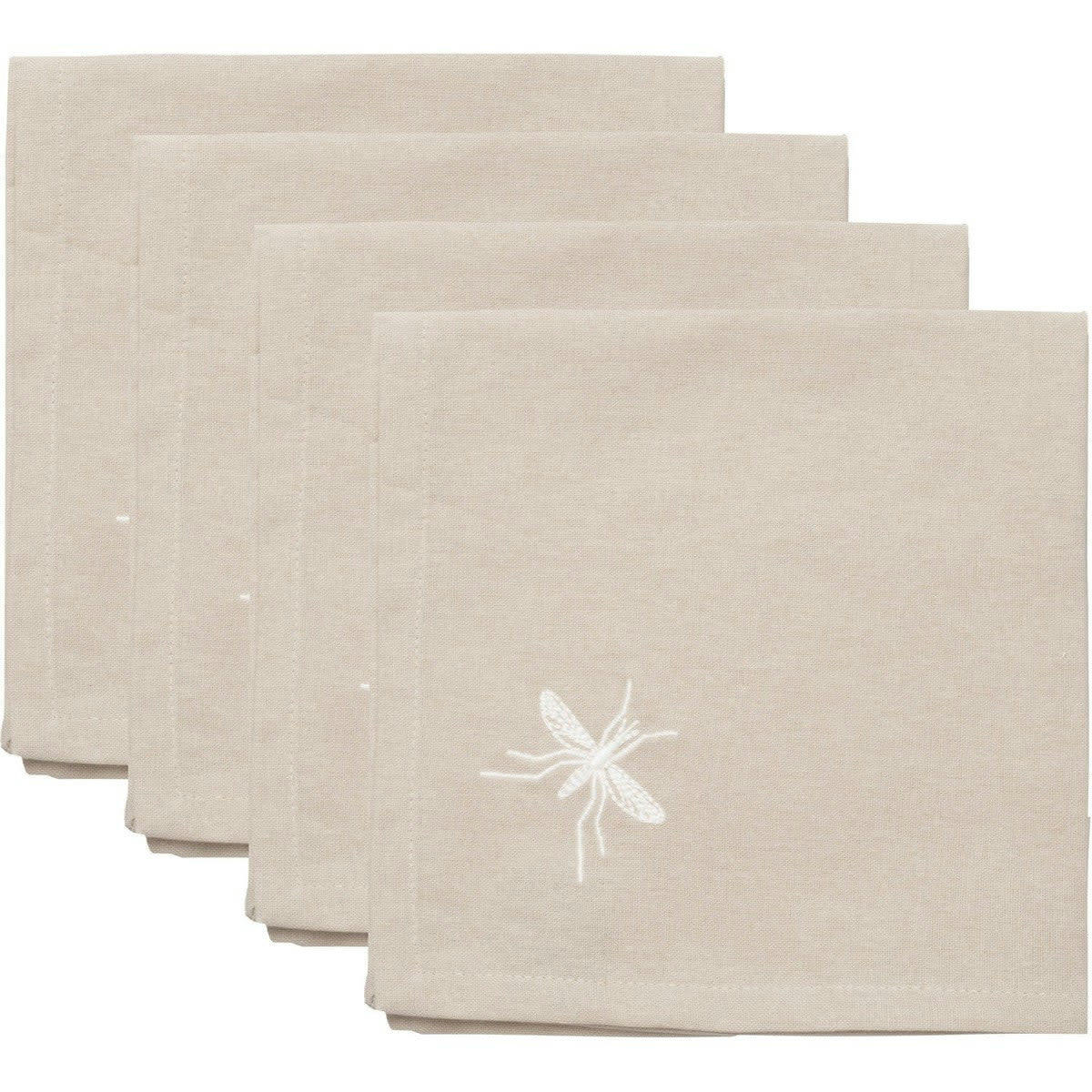 MOSQUITO - Serviettes de table (x4) coton  45x45 sable