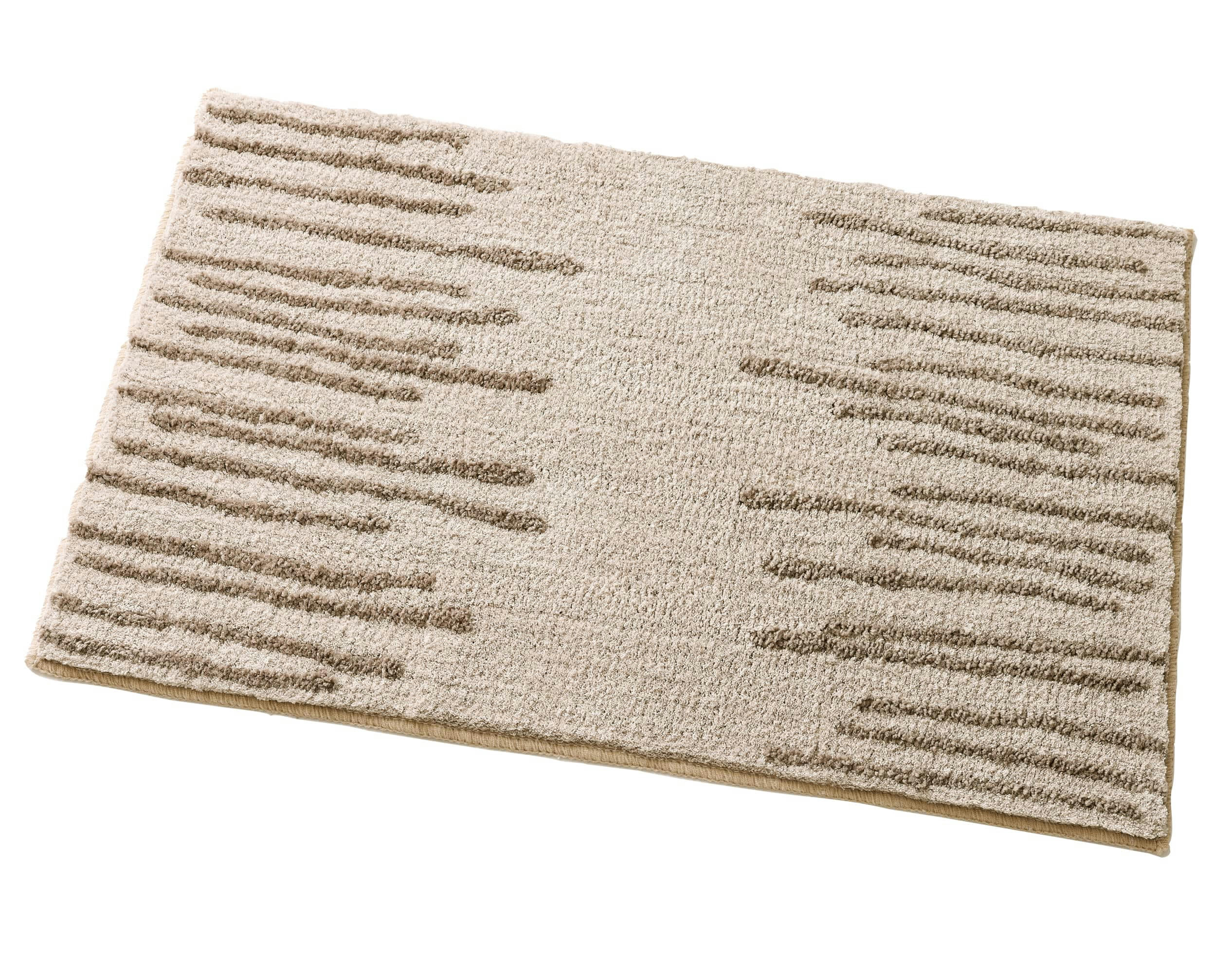 BATONNETS - Tapis de bain beige  60x60 en polyester