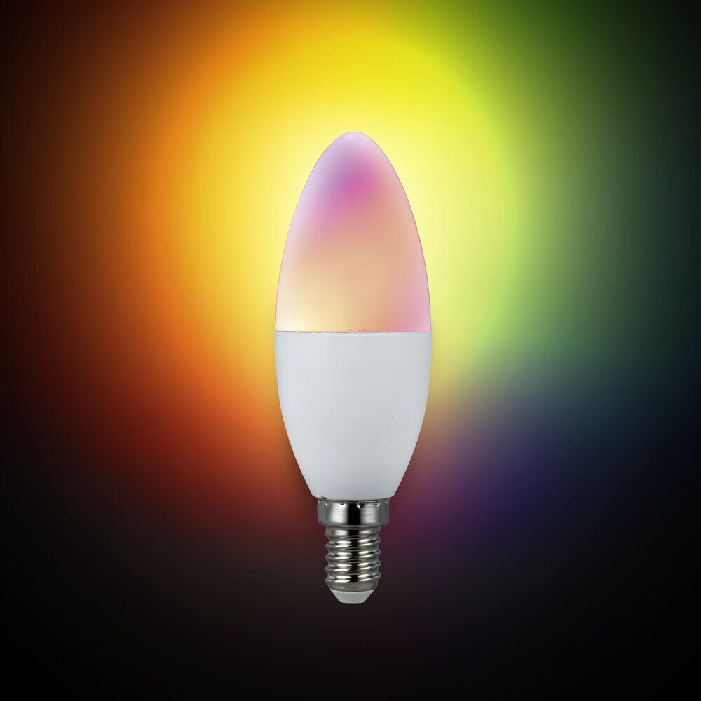 Ampoule LED connectée couleurs changeantes RGB 200° E14 470lms 4,5W