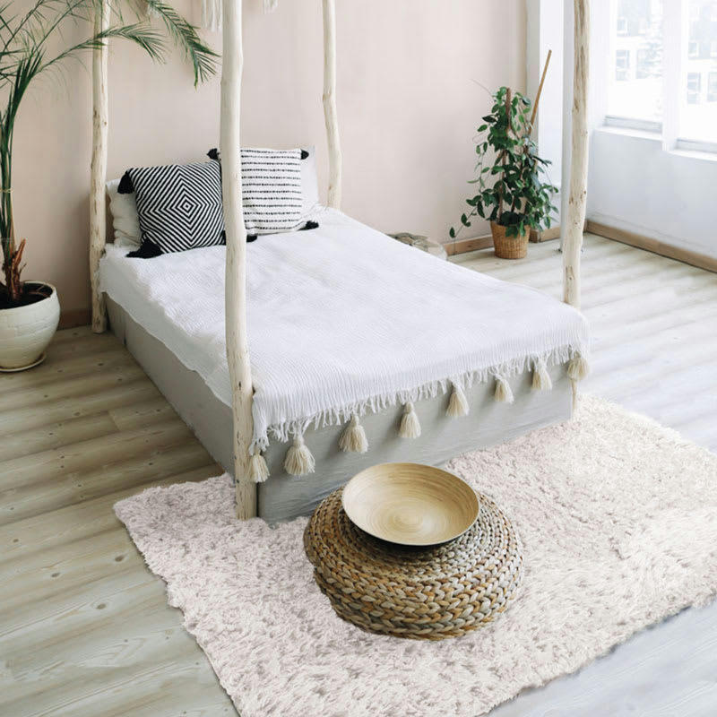 AUTHENTIK - Tapis tout doux fausse fourrure blanc 120x170