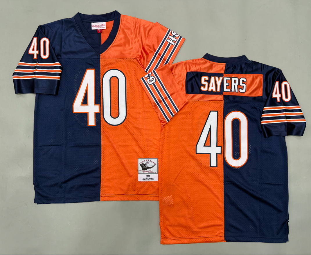 Gale Sayers Chicago Bears Authentic Split  Throwback Retired Player Jersey
