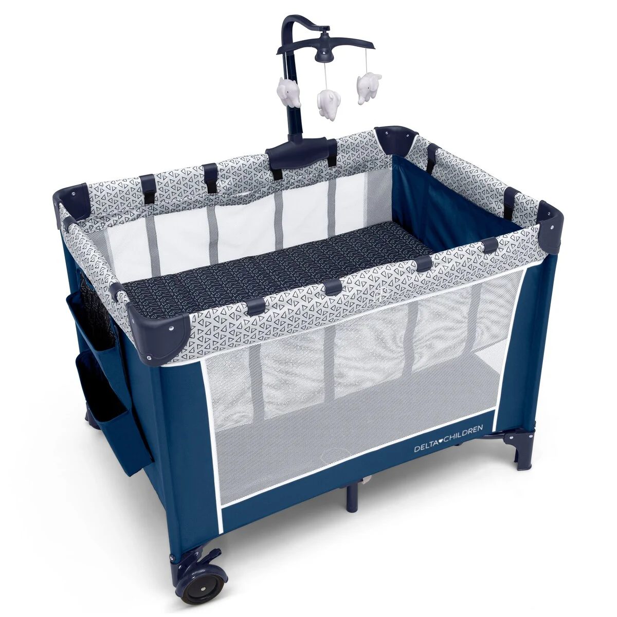 Delta Children LX Deluxe Portable Baby Play Yard With Removable Bassinet and Changing Table