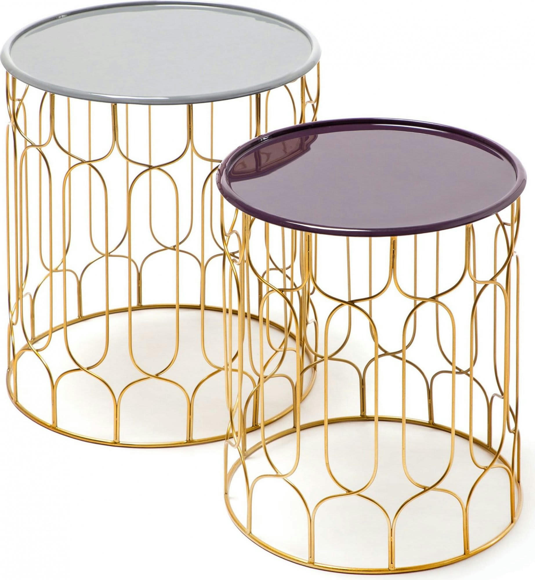 TIMBA - Tables gigognes Métal Violet