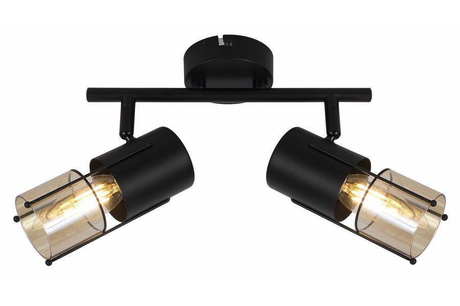 Reflektor sufitowy czarny Scottie 2xE14x40W wym:15x25x8cm Reality