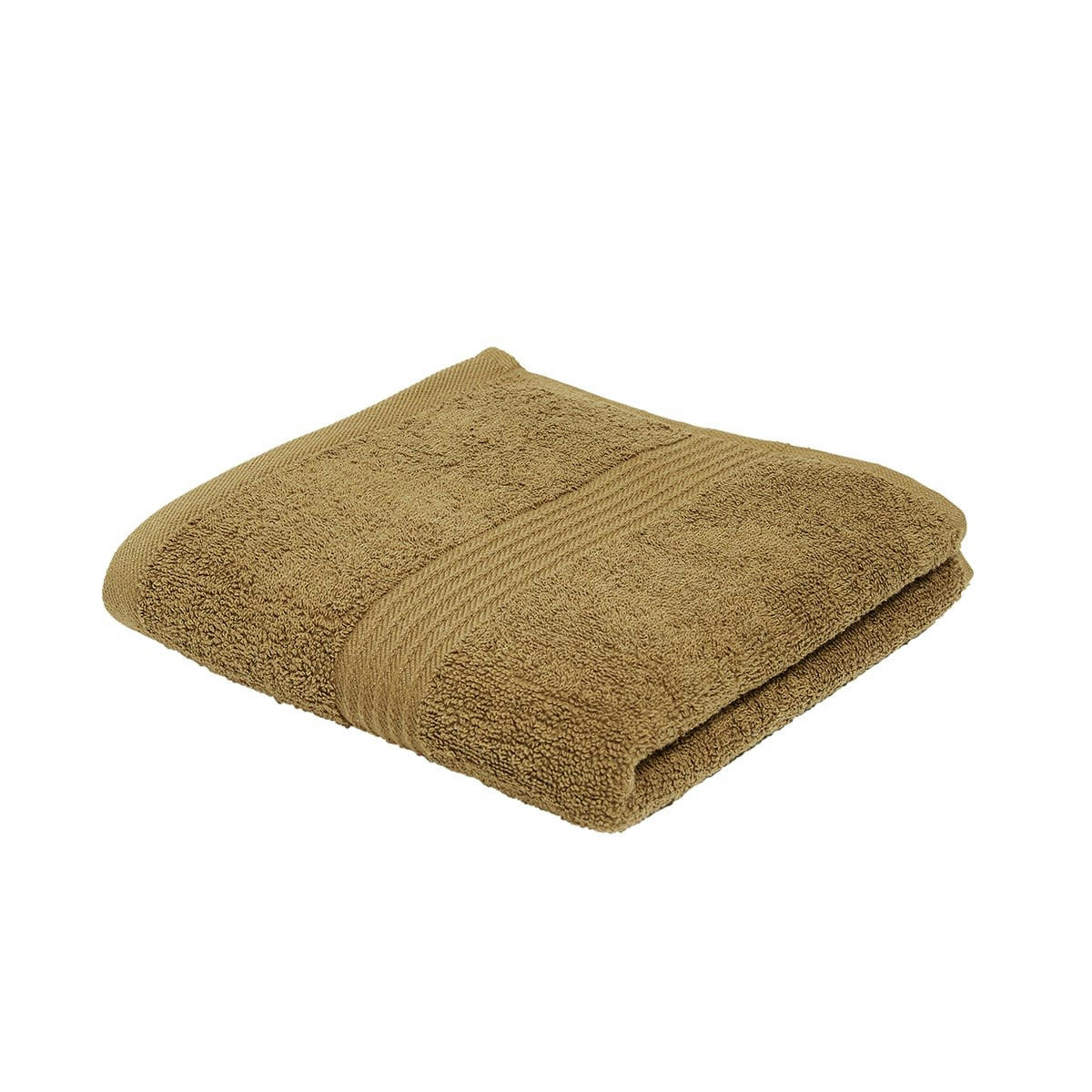 MEVAK BAÑO - Serviette de bain uni en coton bronze 50x90