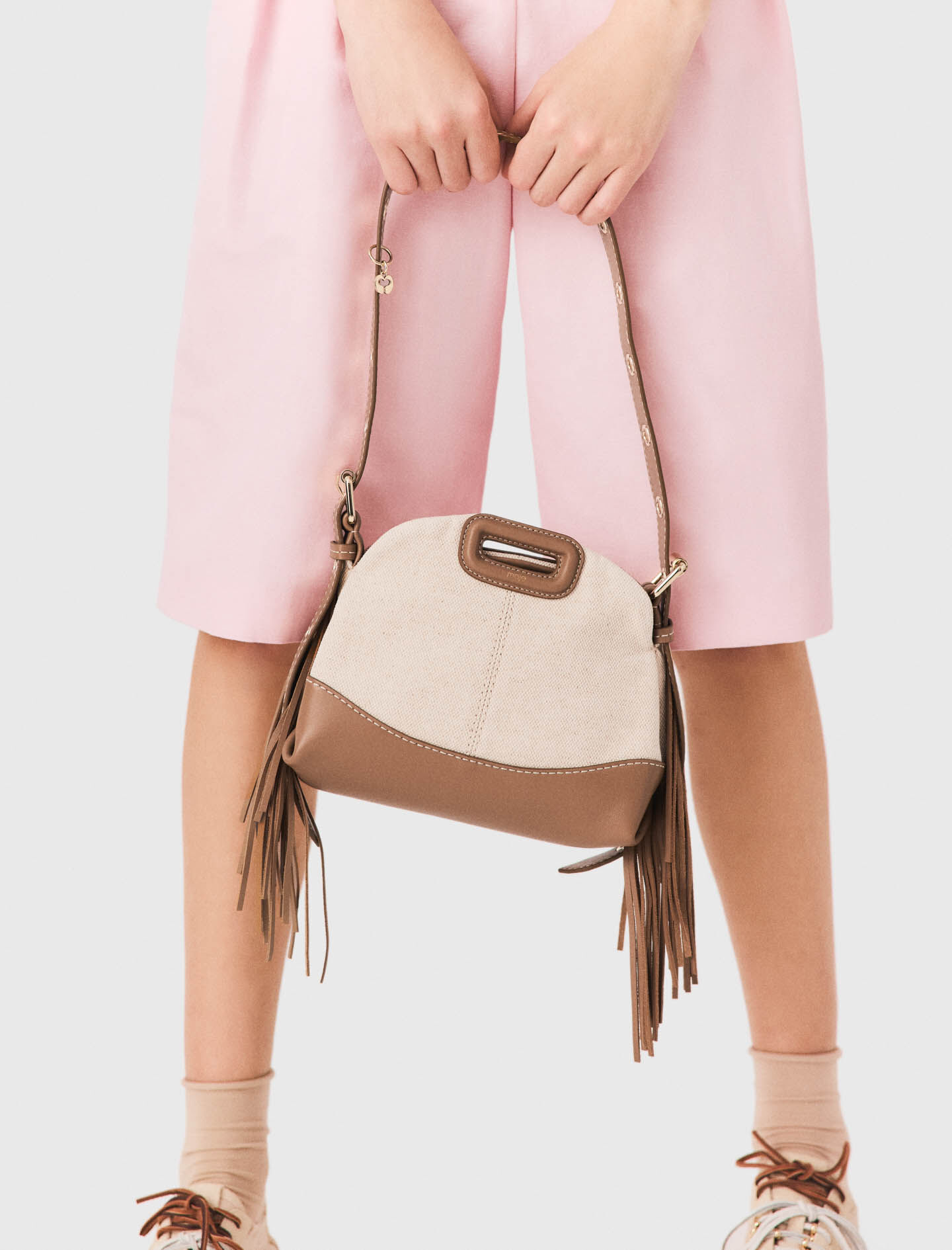 Sac Miss M mini en mix toile cuir