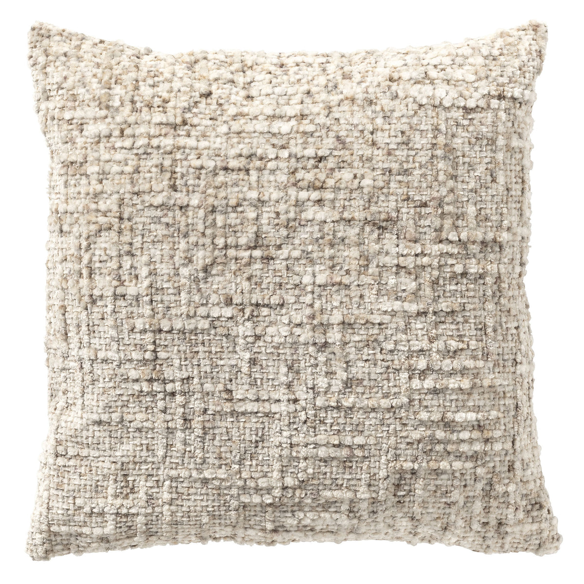 NORET - sierkussen 45x45 cm - chenille - beige