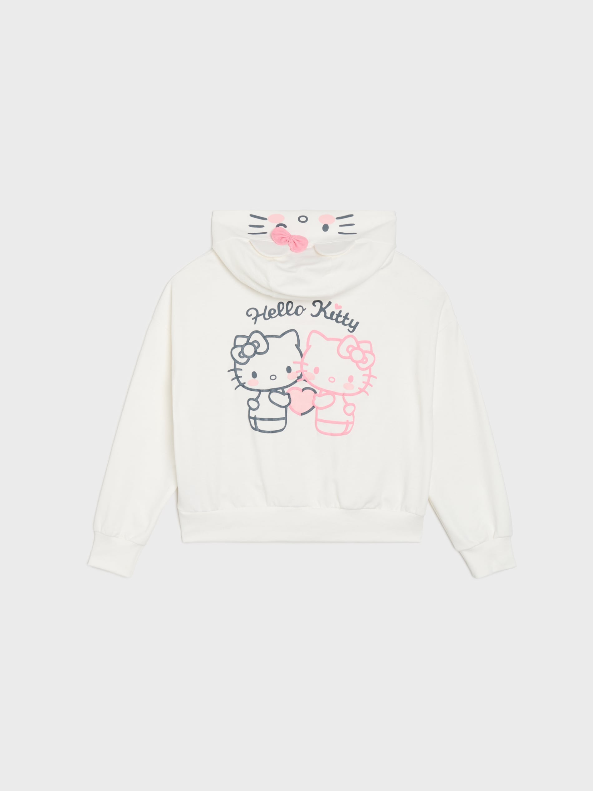 Bluza hoodie z ozdobnym kapturem Hello Kitty