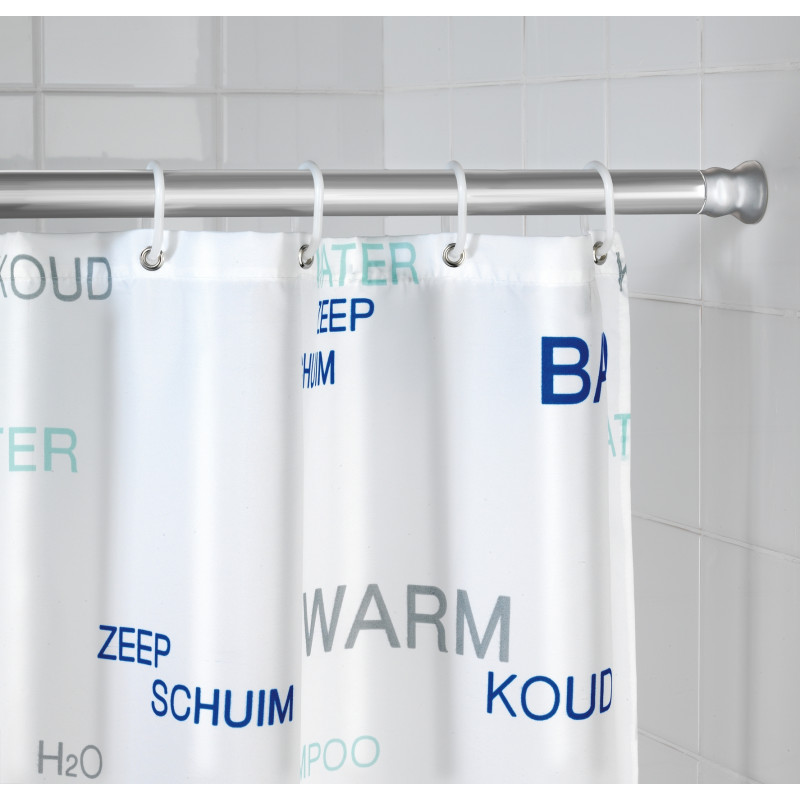 Barre de rideau de douche télescopique chromée 110-185 cm WENKO