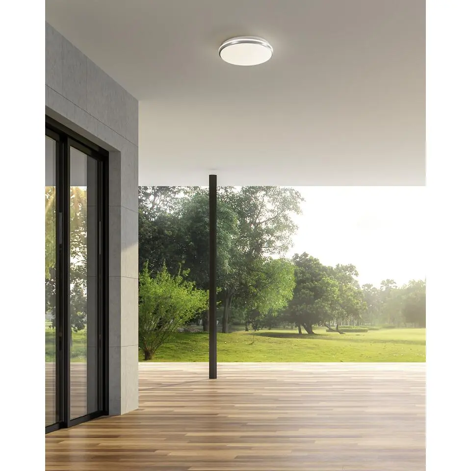 EGLO Margidore Plafonni&egrave;re - LED - Kunststof - Wit:Grijs