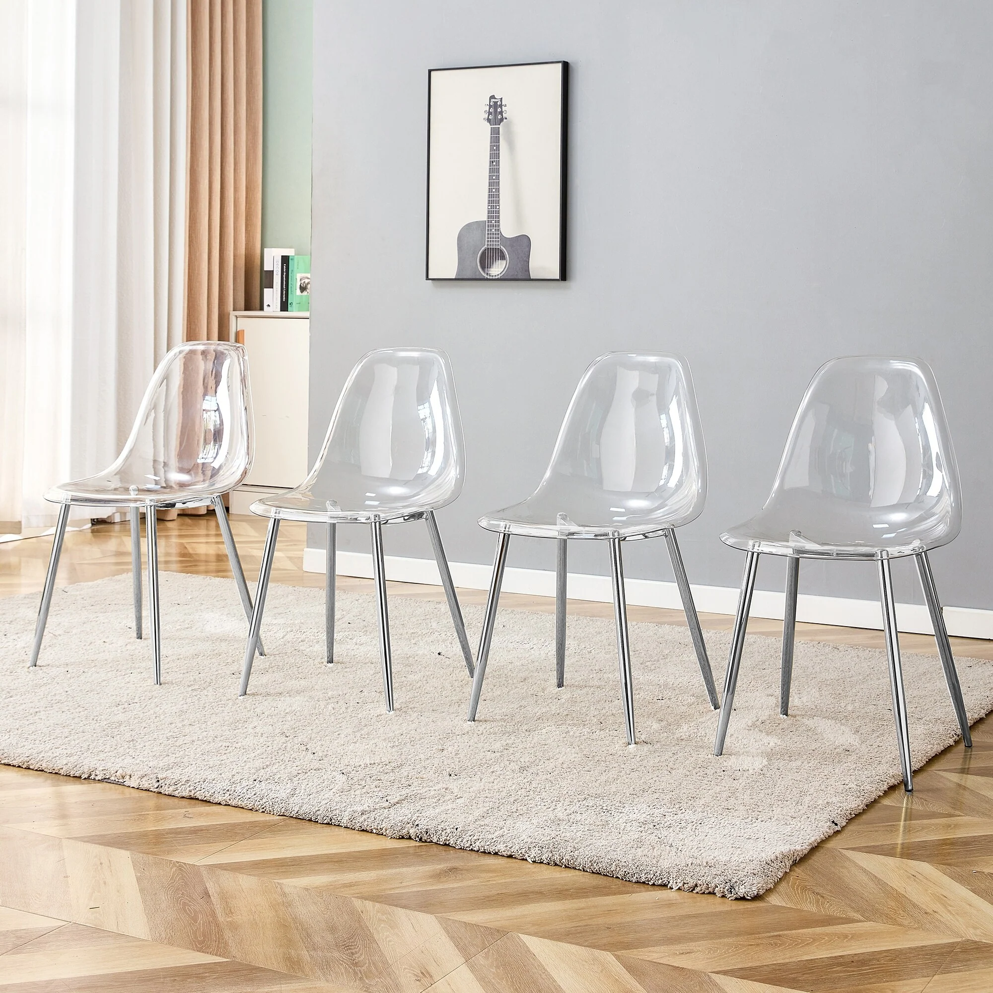 Modern minimalist transparent dining chair