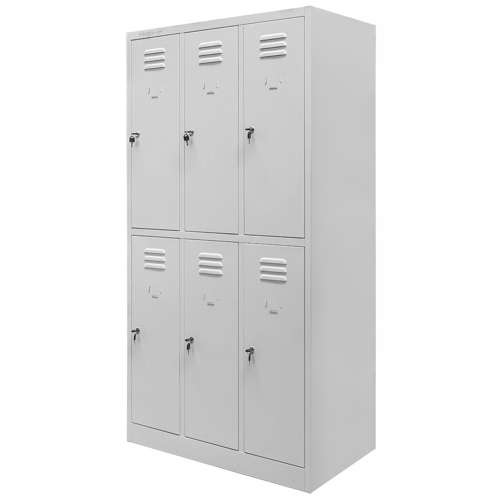 Szafka Metalowa Ubraniowa Socjalna BHP 180x90x50cm Szary Mega-M