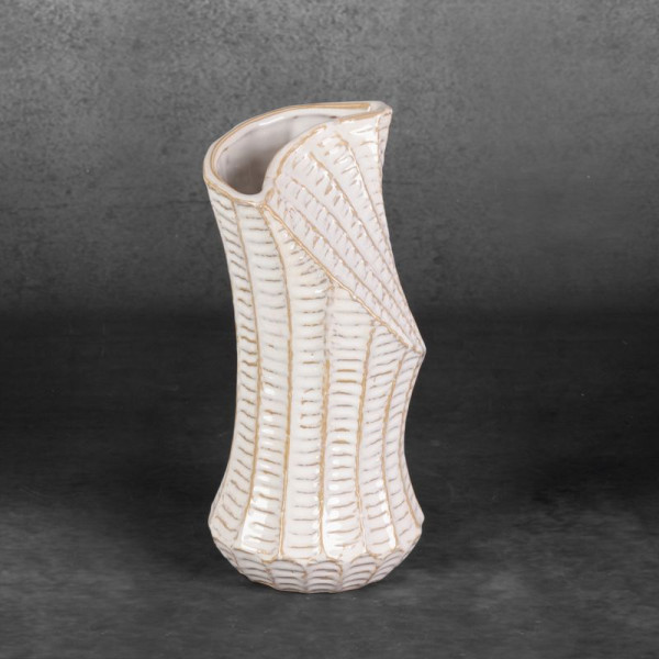 Wazon ceramiczny LIZA 14X29 kremowy