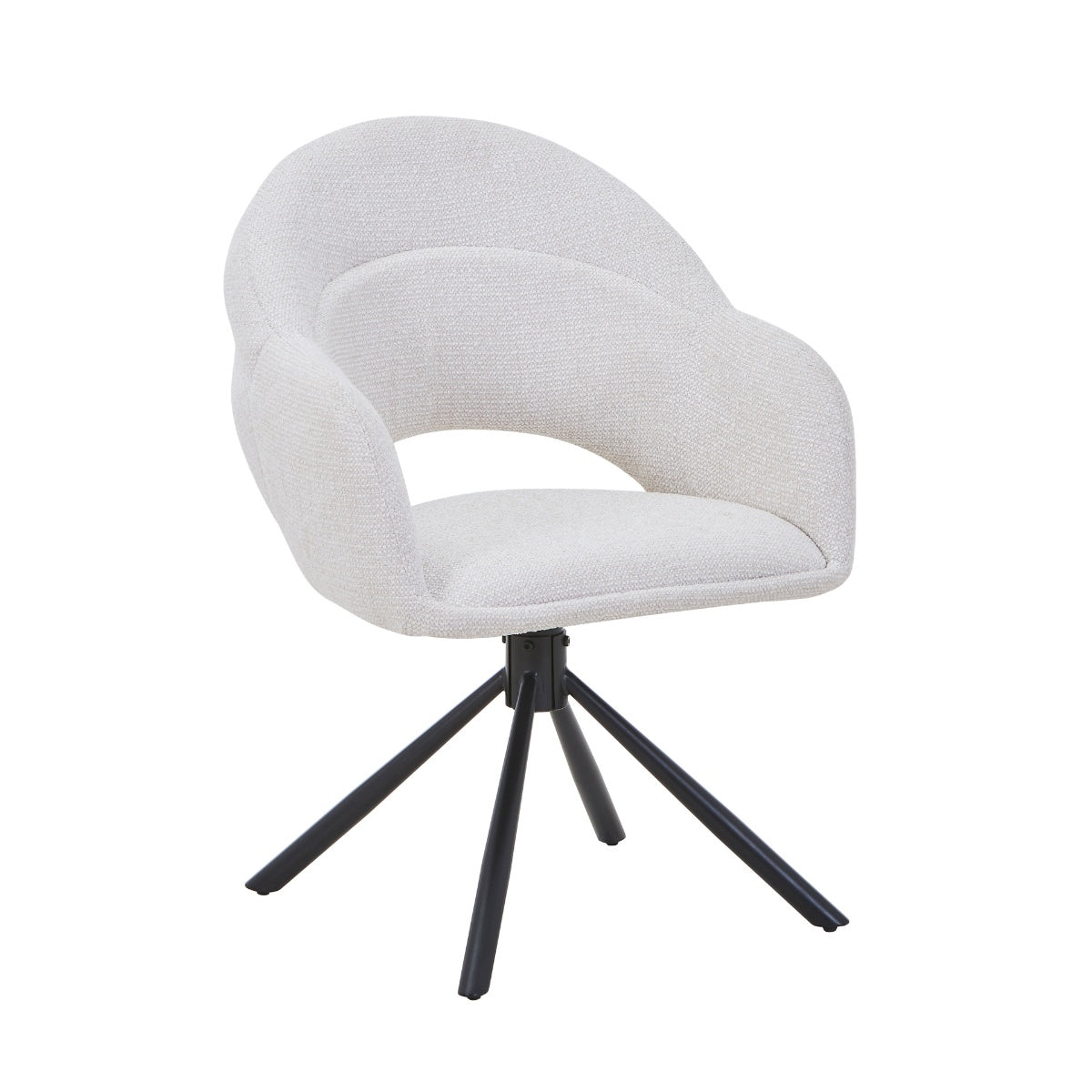 DÉJA Living Eetkamerstoel Celeste - Beige - Draaibaar - Set van 2