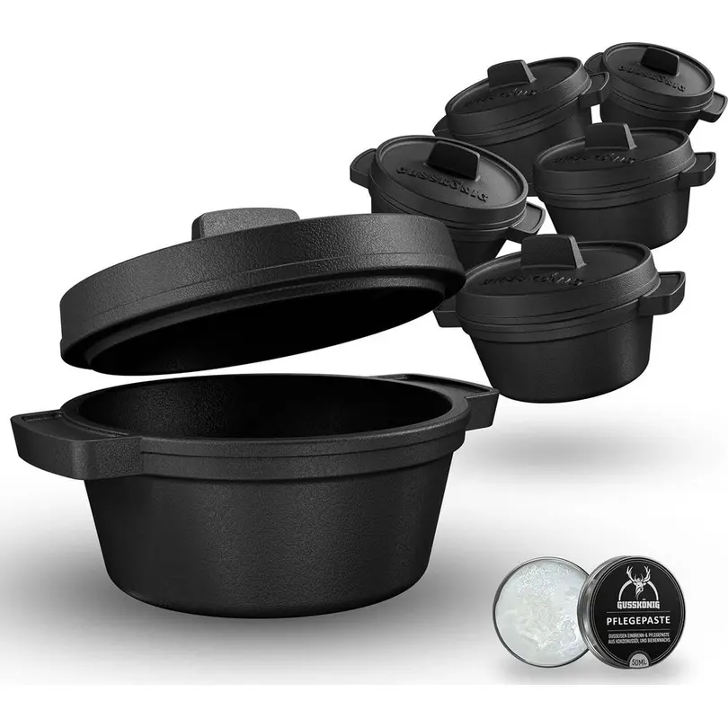 Mini-Cocotte 6er-Set Mini Dutch Oven