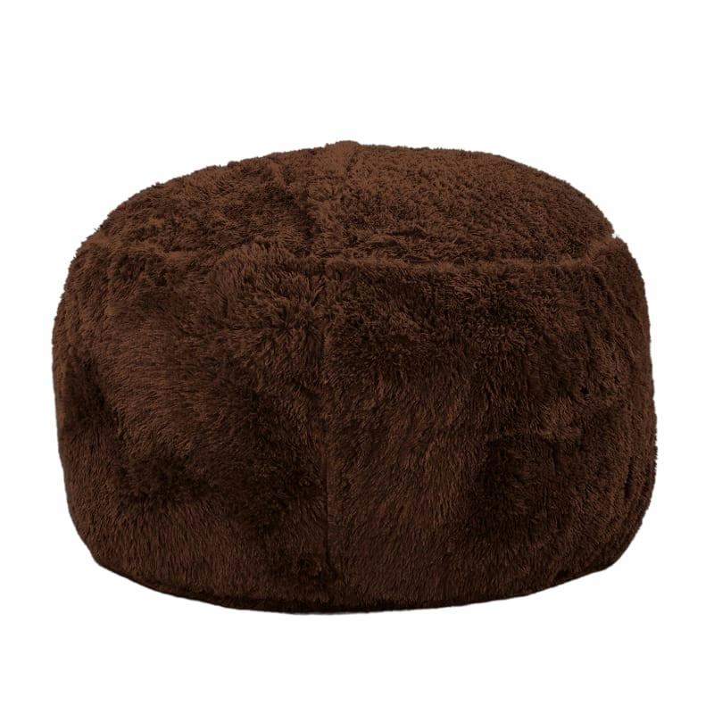 - Pouf Géant Fausse Fourrure Chocolat 140 cm