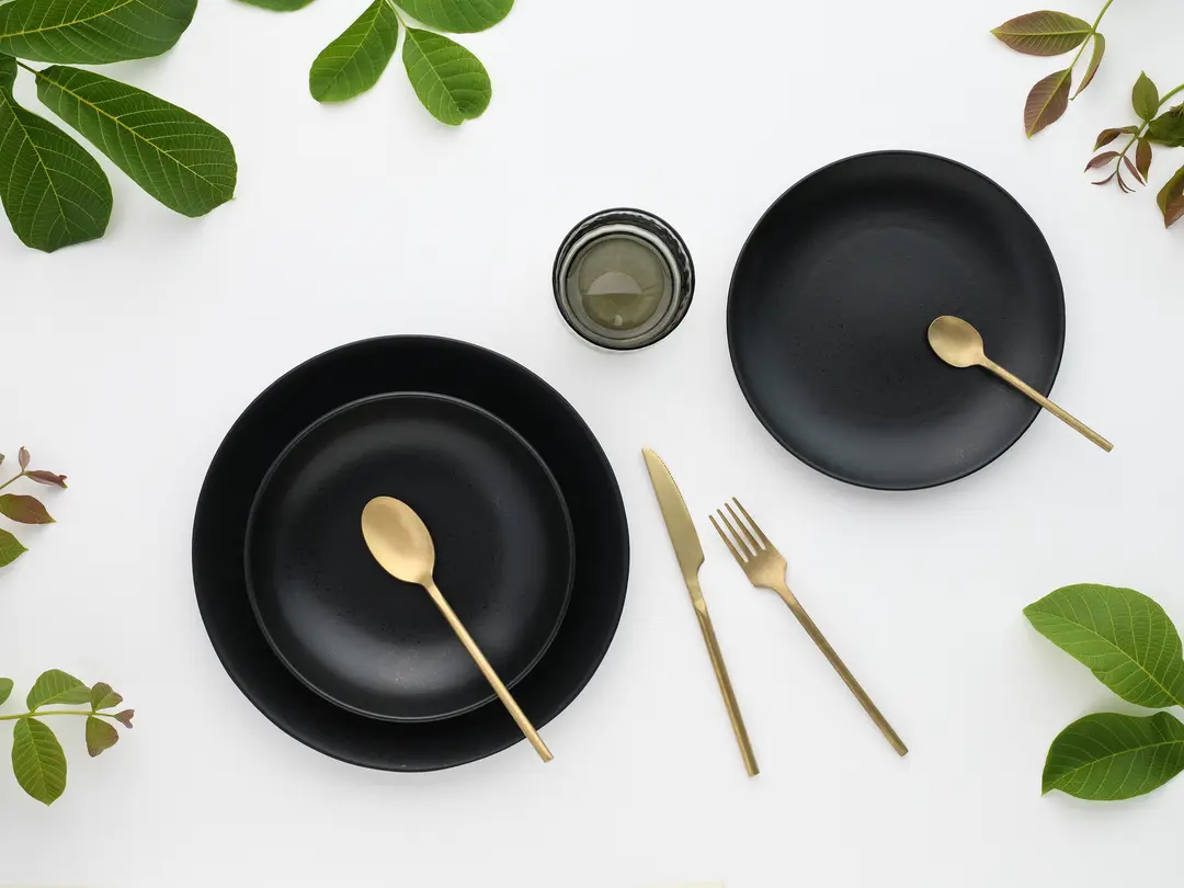 Geschirrset 12-teilig Magic Black