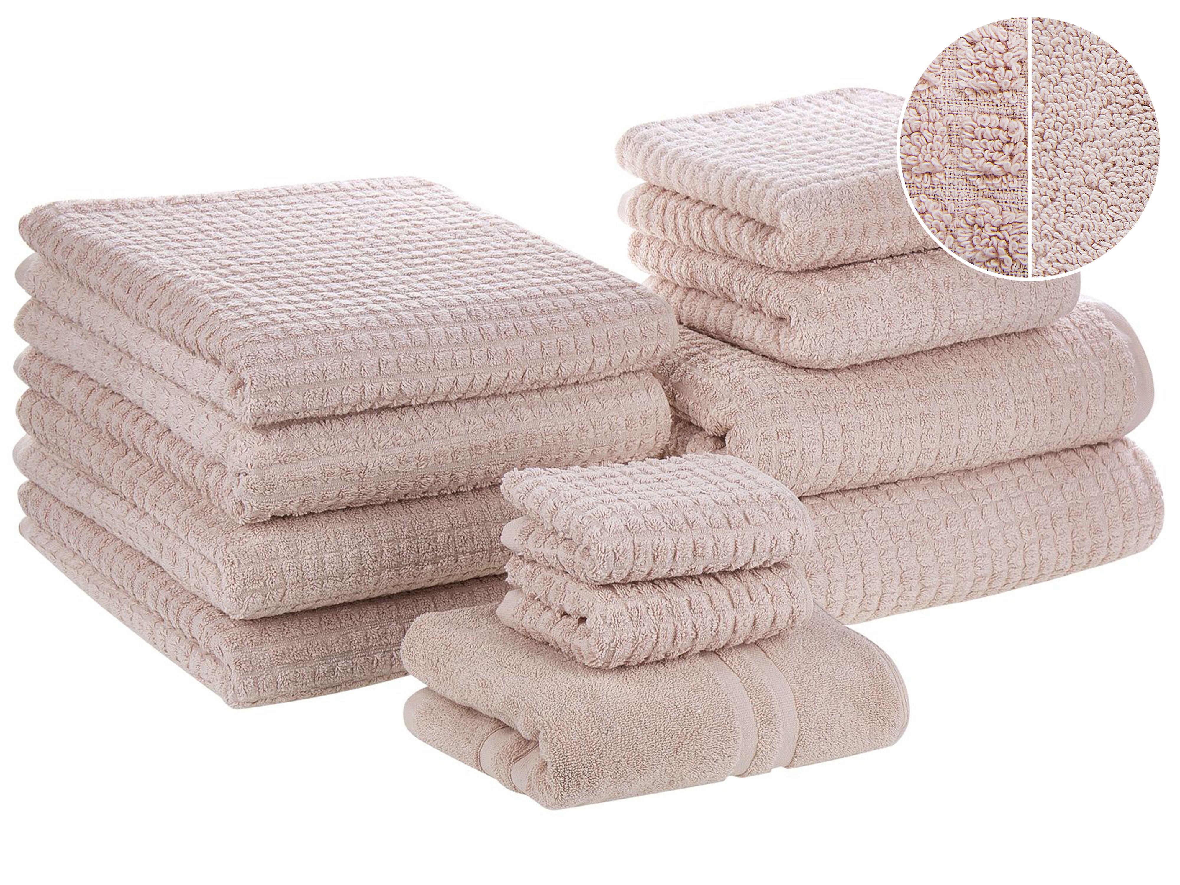 Set of 11 Towels ATAI Cotton Pink