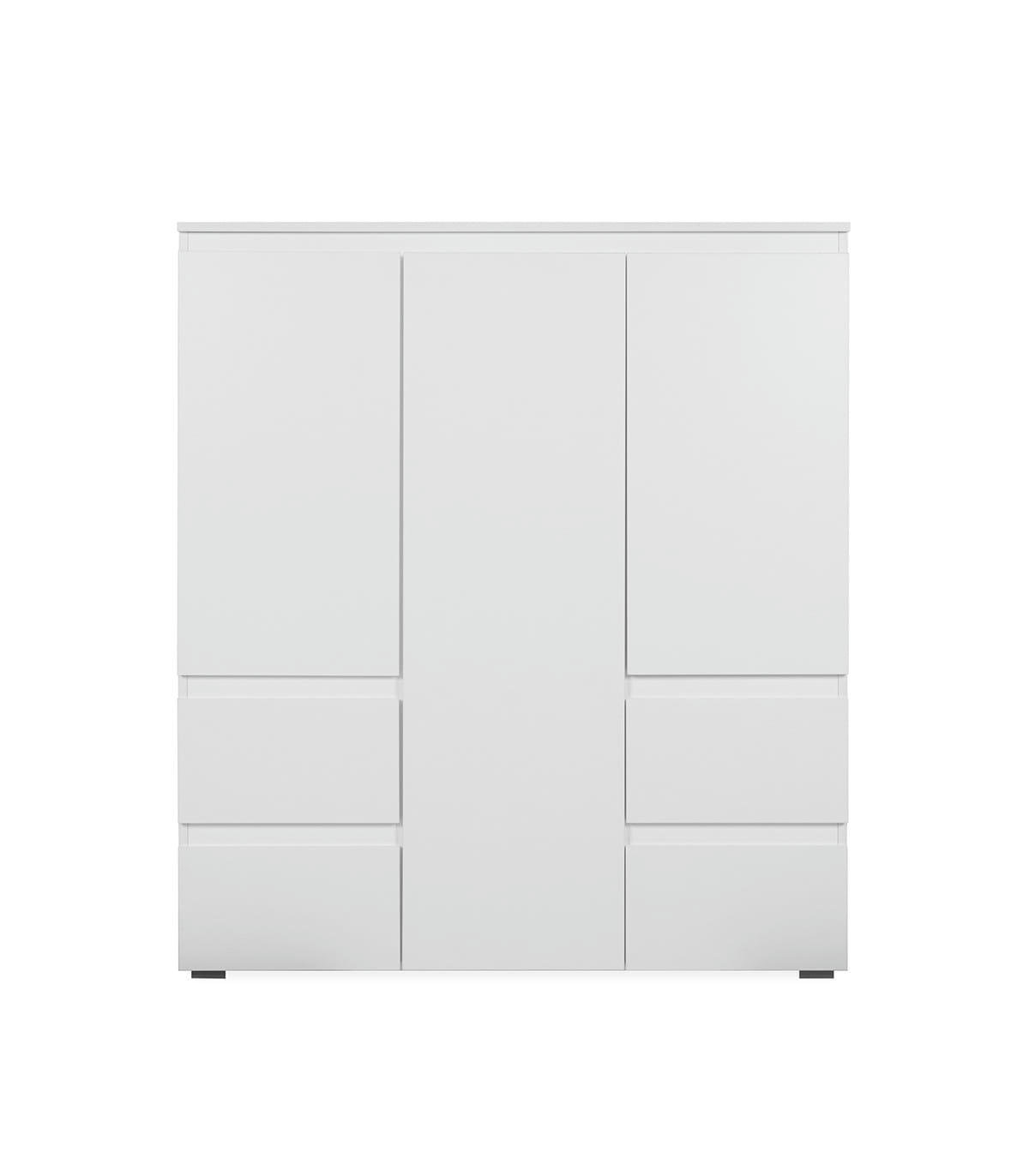 - Buffet haut 3 portes, 4 tiroirs et 5 étagères - L116 cm