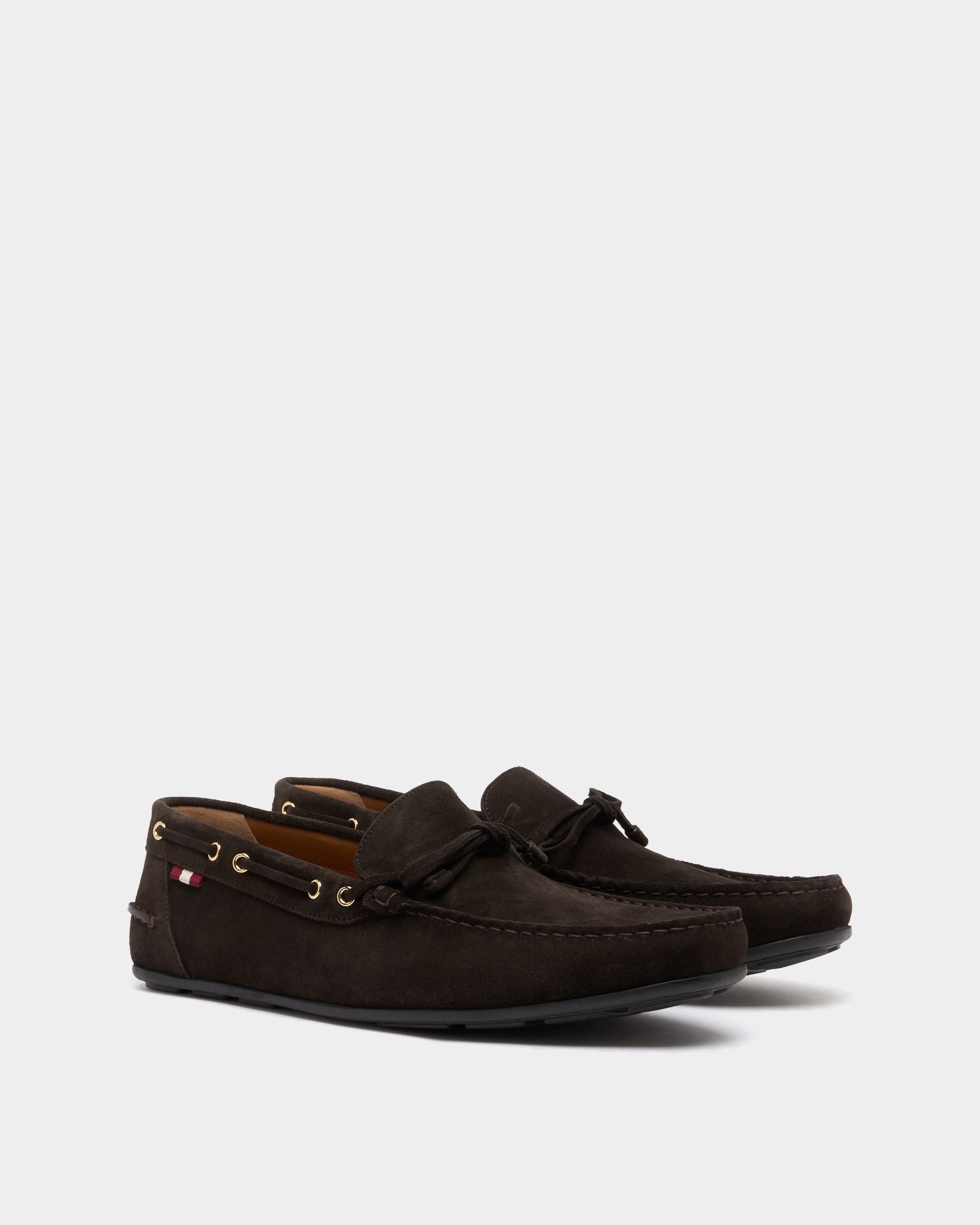 Driver-Schuhe Clay aus Veloursleder in Braun