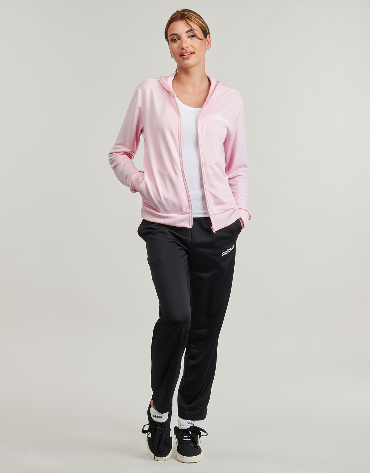 adidas - Essentials Linear Track Suit - Pink / Black
