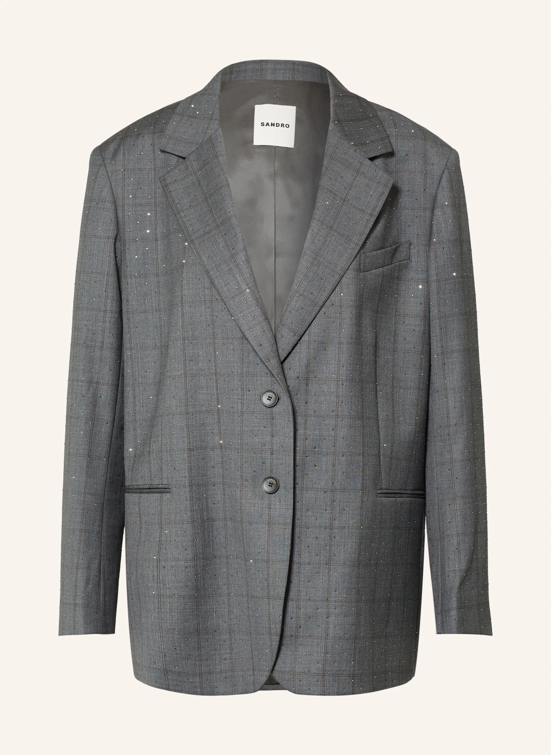SANDRO Oversized-Blazer mit Schmucksteinen