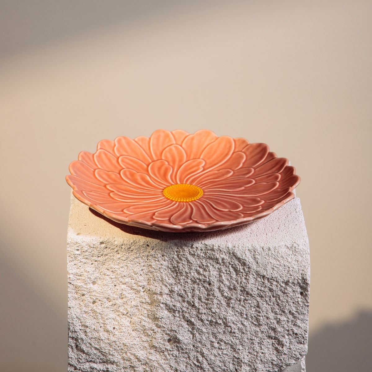 Talerz RASSET deserowy z kwiatem różowy 20 cm