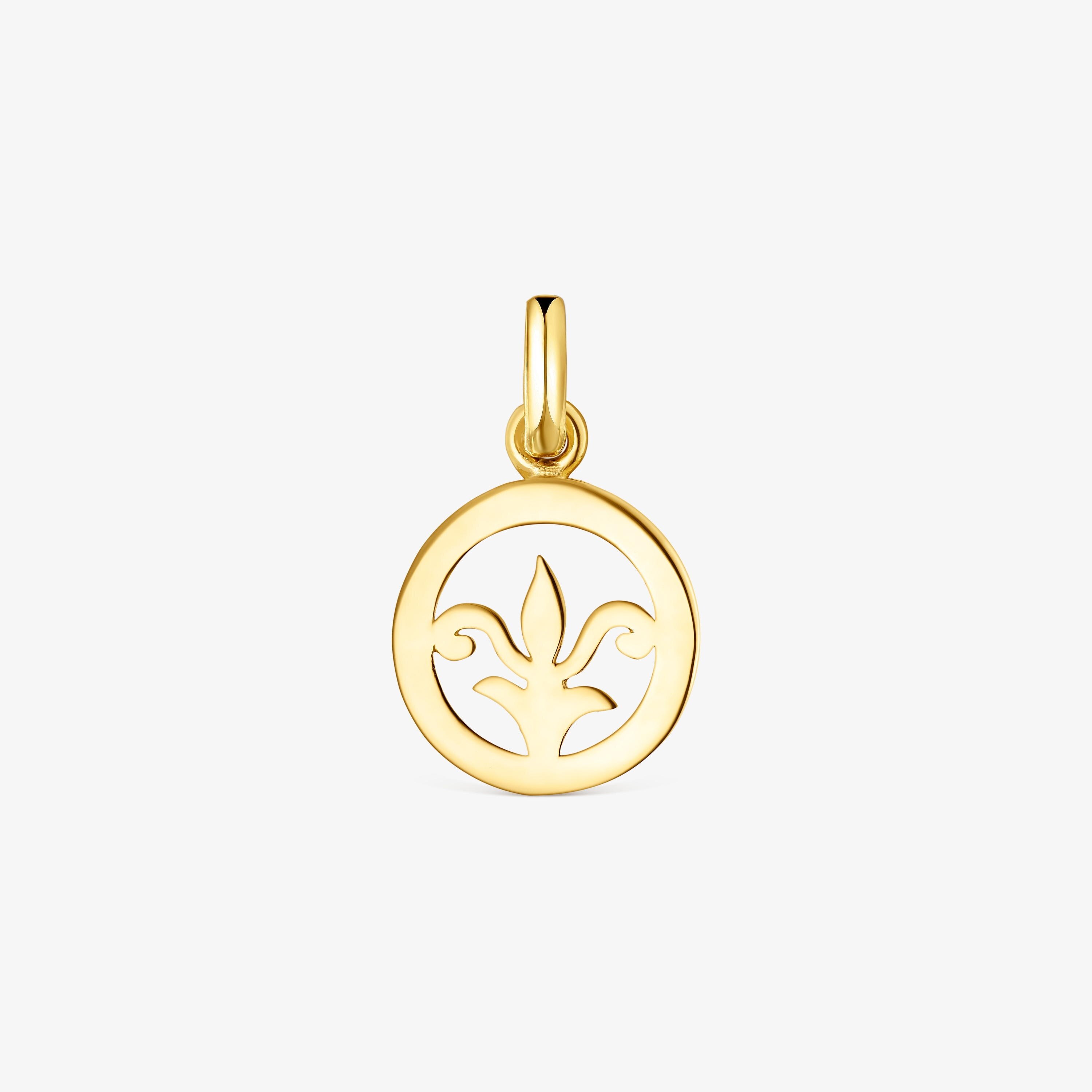 Medalla flor de lis con baño de oro 18 kt sobre plata Tamara Falcó X TOUS