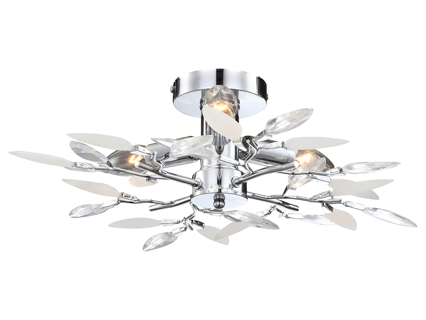 Lampa sufitowa 3-punktowa Vida metalowa srebrna