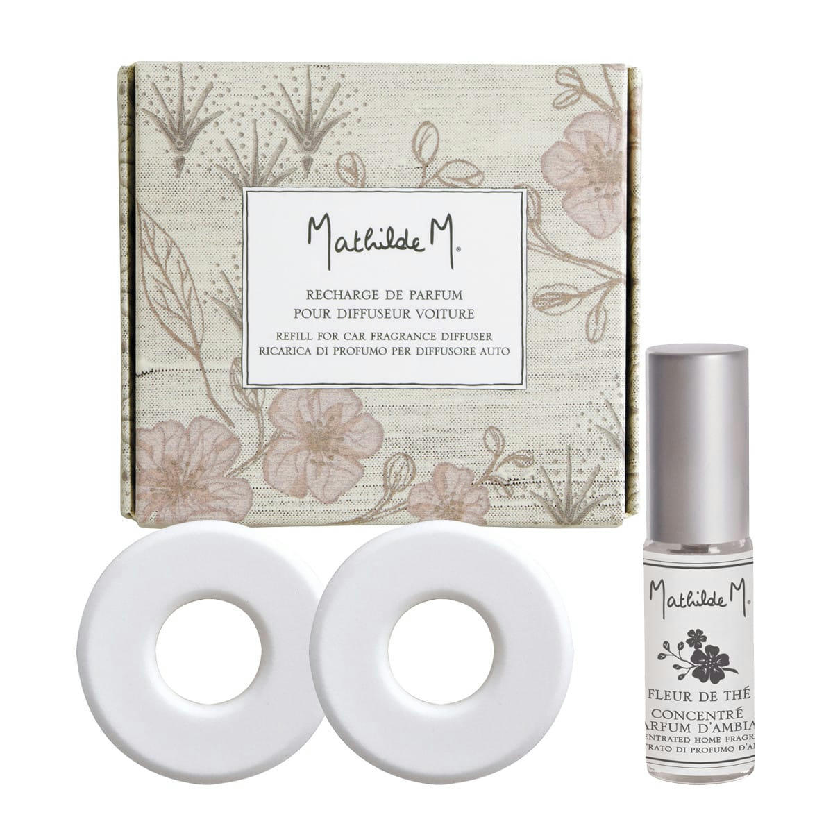 ESCAPADES PARFUMÉES - Recharge de parfum pour diffuseur voiture - Fleur de Thé