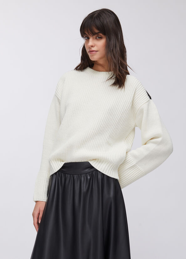 Maglia in lana con strass