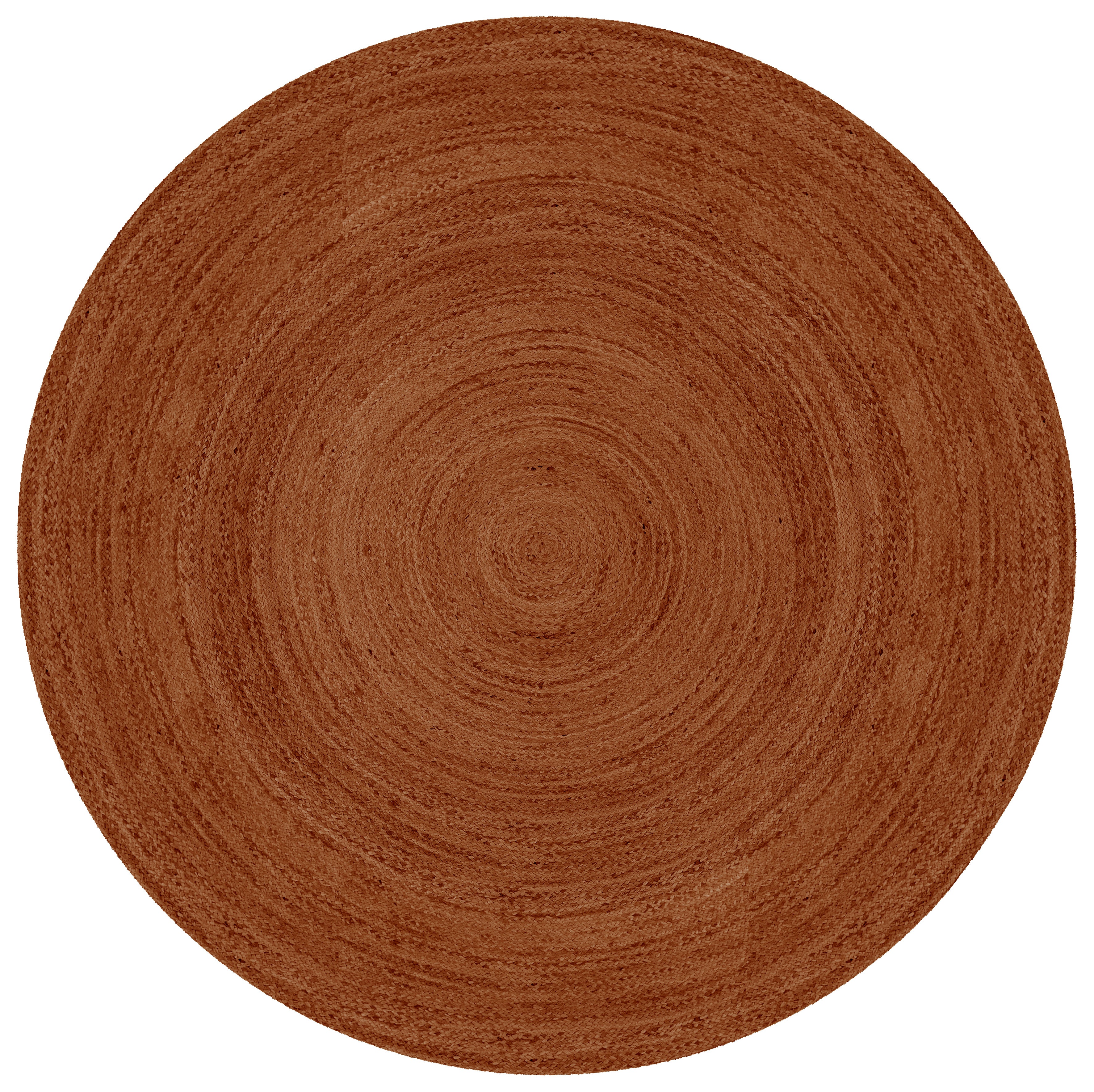 Mrcarpet jute vloerkleed - roest/terracotta - Ø 200 cm